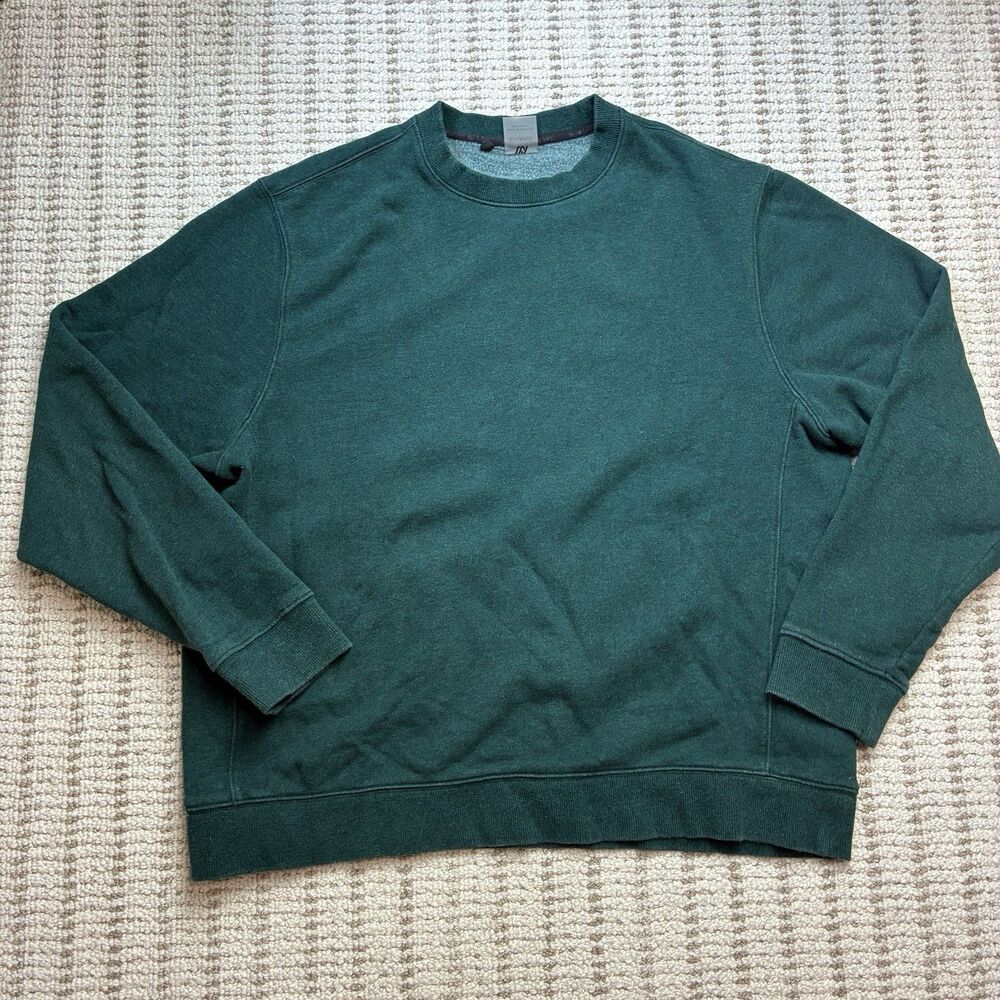 Mack Weldon Sweatshirt Mens XL Dark Green Crewneck Cotton Blend Pullover Casual